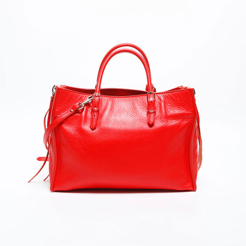 BALENCIAGA Paper 2way Handbag Red WS14986