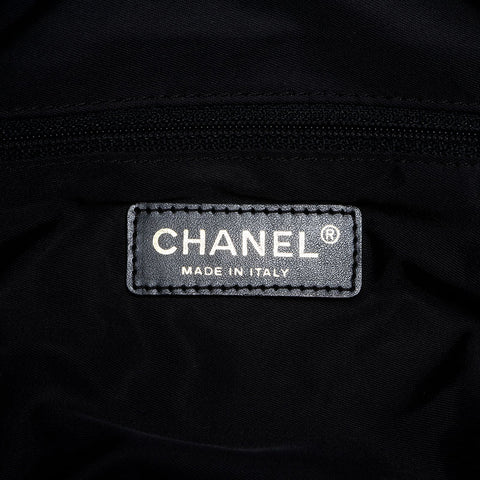 CHANEL No. 7 2001-2002 New Travel Mini Boston Nylon Shoulder Bag black WS14996