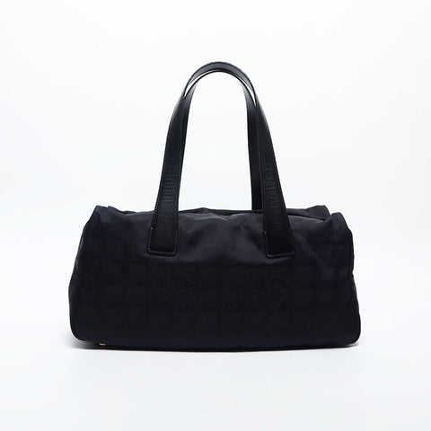 CHANEL No.7 2001-2002 新款旅行迷你波士顿尼龙单肩包黑色 WS14996