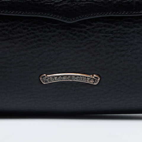 クロムハーツ CHROME HEARTS 2way レザー ドッグ アダムス BS フレア ハンドバッグ ブラック WS14997