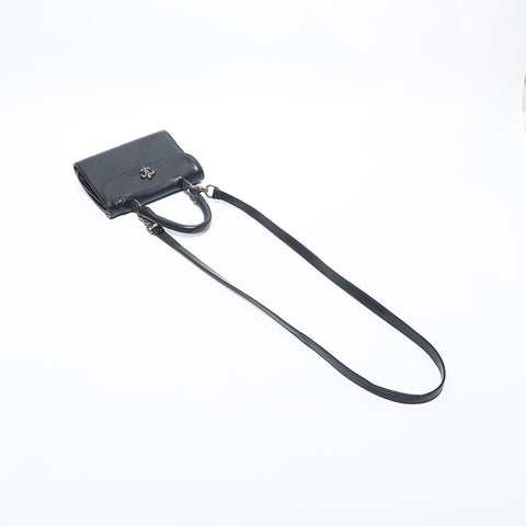 クロムハーツ CHROME HEARTS 2way レザー ドッグ アダムス BS フレア ハンドバッグ ブラック WS14997