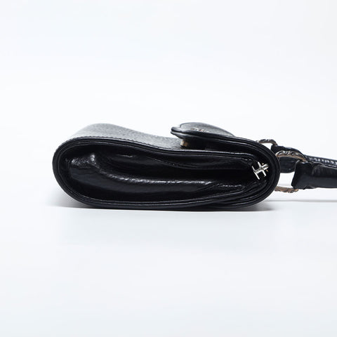 クロムハーツ CHROME HEARTS 2way レザー ドッグ アダムス BS フレア ハンドバッグ ブラック WS14997