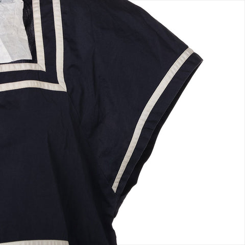 CHANEL COCO Mark Cotton Size 40 Cut White x navy WS15004