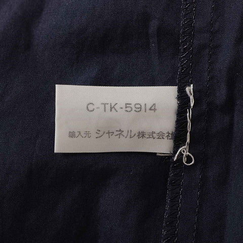 香奈儿可可标记棉花尺寸40剪裁和缝制白色X海军WS15004