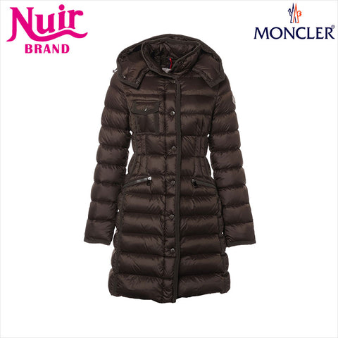 Moncler Moncler Hermine Abnehmbare Haube Nylongröße 00 Mantel Khaki WS15015