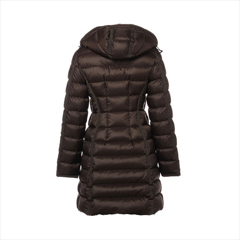 Moncler Moncler Hermine Abnehmbare Haube Nylongröße 00 Mantel Khaki WS15015