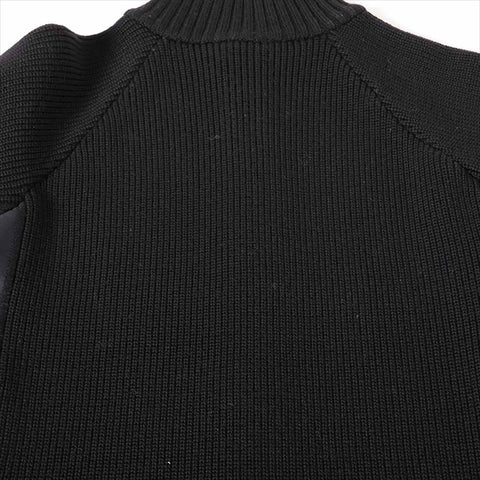 CHANEL Sports COCO Mark 02A Wool High Neck P19886W03054 Half Zip Size:38 knit black WS15016
