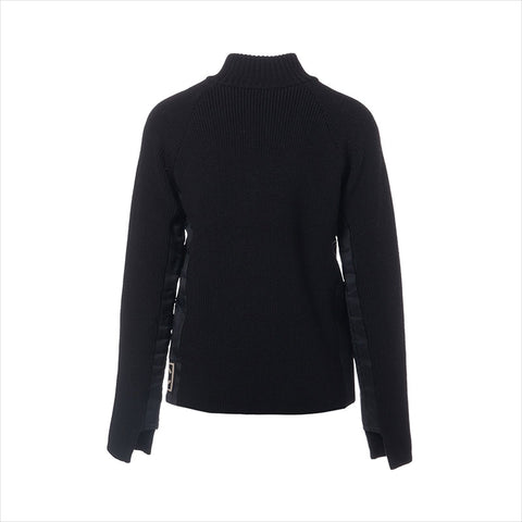 CHANEL Sports COCO Mark 02A Wool High Neck P19886W03054 Half Zip Size:38 knit black WS15016