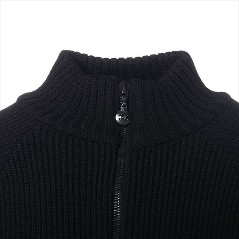 CHANEL Sports COCO Mark 02A Wool High Neck P19886W03054 Half Zip Size:38 knit black WS15016
