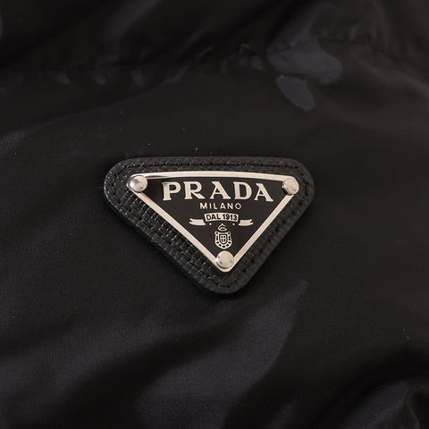 PRADA Triangle logo 20AW Nylon 29Y510 Removable fur Size:42 Down jacket black WS15017