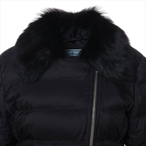 PRADA Triangle logo 20AW Nylon 29Y510 Removable fur Size:42 Down jacket black WS15017