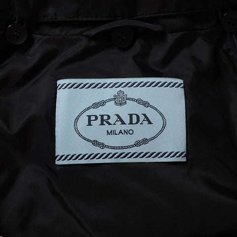 PRADA Triangle logo 20AW Nylon 29Y510 Removable fur Size:42 Down jacket black WS15017