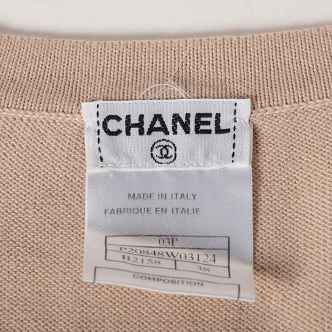 シャネル CHANEL ココマーク 03P コットン×カシミヤ  P20848W03124 Size:37 アンサンブル ベージュ×ブラック WS15019