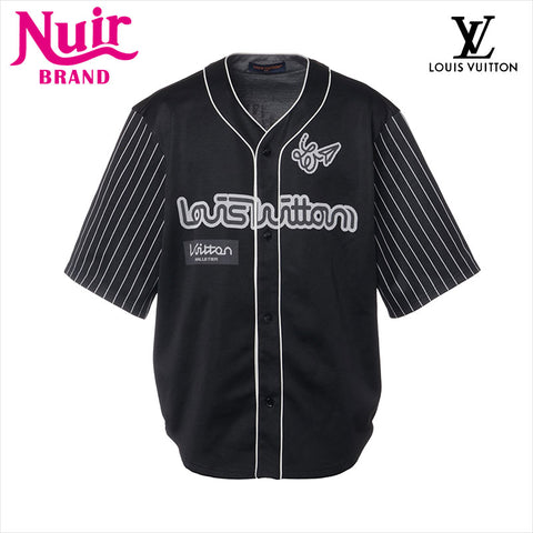 LOUIS VUITTON 23Stainless Steel Cotton x Polyester Shirt RM231 Baseball Shirt XL Short sleeve shirt black WS15020