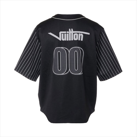 LOUIS VUITTON 23Stainless Steel Cotton x Polyester Shirt RM231 Baseball Shirt XL Short sleeve shirt black WS15020
