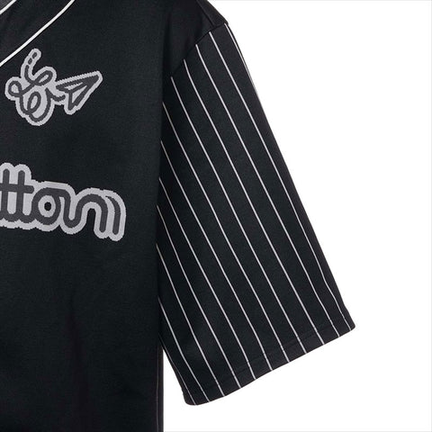 LOUIS VUITTON 23Stainless Steel Cotton x Polyester Shirt RM231 Baseball Shirt XL Short sleeve shirt black WS15020