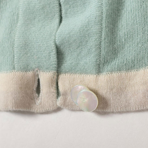 CHANEL COCO Button 99C cashmere  P12361W02485 Size:38 cardigan green WS15021