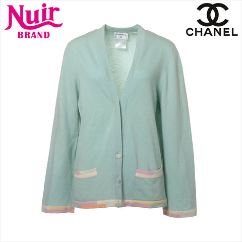 CHANEL COCO Button 99C cashmere  P12361W02485 Size:38 cardigan green WS15021
