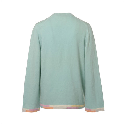 CHANEL COCO Button 99C cashmere  P12361W02485 Size:38 cardigan green WS15021