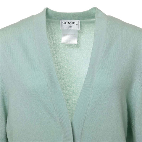 CHANEL COCO Button 99C cashmere  P12361W02485 Size:38 cardigan green WS15021