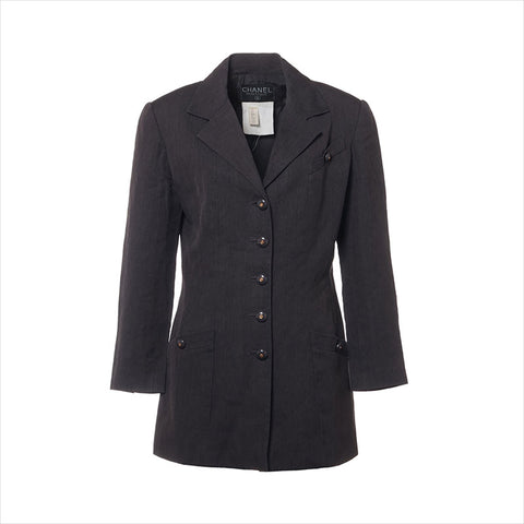 CHANEL COCO Button Tailored Jacket gray WS15023
