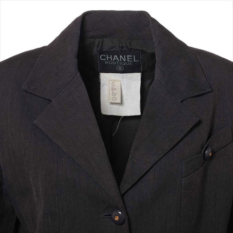 CHANEL COCO Button Tailored Jacket gray WS15023
