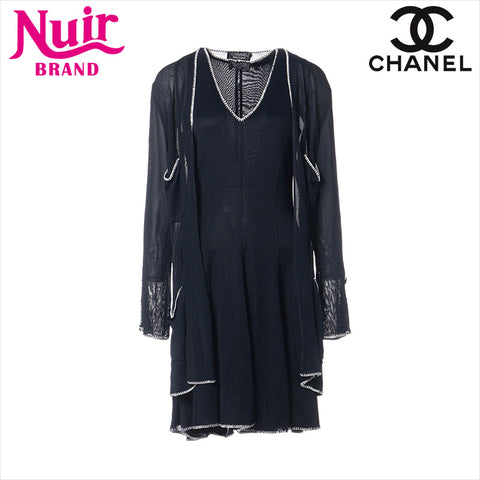 CHANEL COCO Button Setup suit Navy WS15024