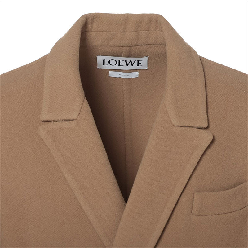 ロエベ loewe ロングコート 46 ベージュ カシミヤ キャメル 新品 ロエベ LOEWE ウール×カシミヤ ロングコート H2271050SL Size:44