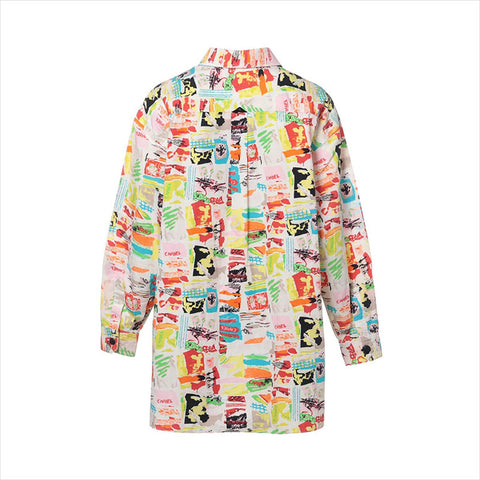 CHANEL COCO Button Size:42 Long sleeve shirt multicolor WS15028