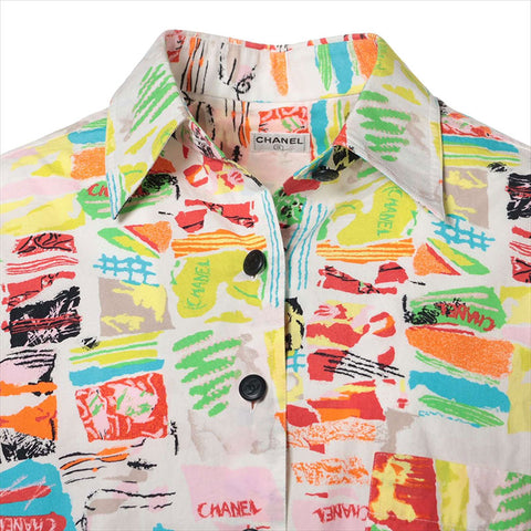 CHANEL COCO Button Size:42 Long sleeve shirt multicolor WS15028