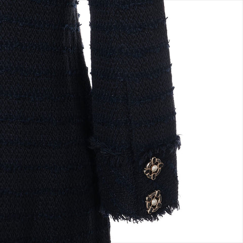 CHANEL 07A Cotton x Linen Jacket P31329V20543 Tweed Size:38 Jacket Navy WS15031