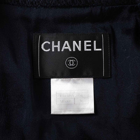 CHANEL 07A Cotton x Linen Jacket P31329V20543 Tweed Size:38 Jacket Navy WS15031