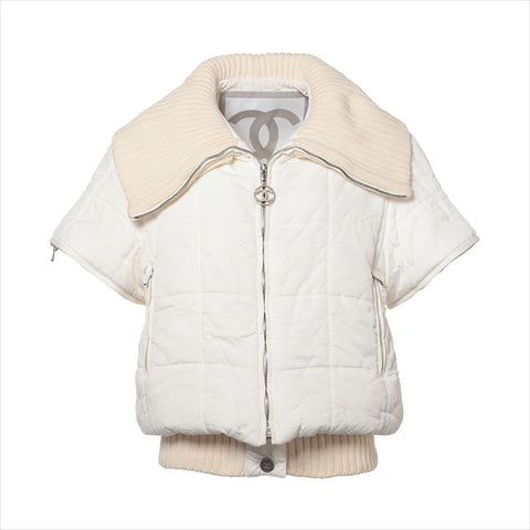 シャネル CHANEL スポーツ ココマーク 00A ナイロン 中綿ジャケット P16398W02678 袖取り外し可能 Size:36 ジャケット ホワイト WS15032