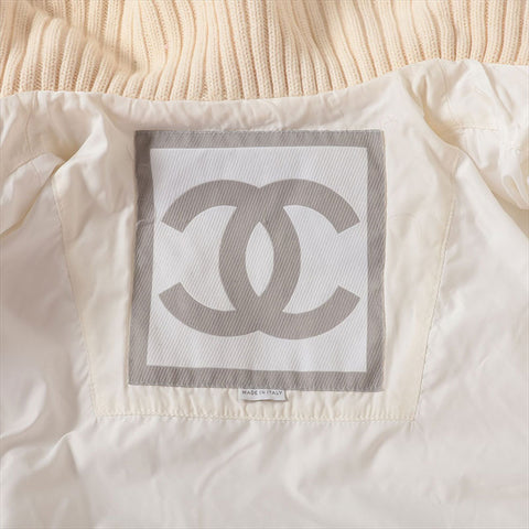 シャネル CHANEL スポーツ ココマーク 00A ナイロン 中綿ジャケット P16398W02678 袖取り外し可能 Size:36 ジャケット ホワイト WS15032