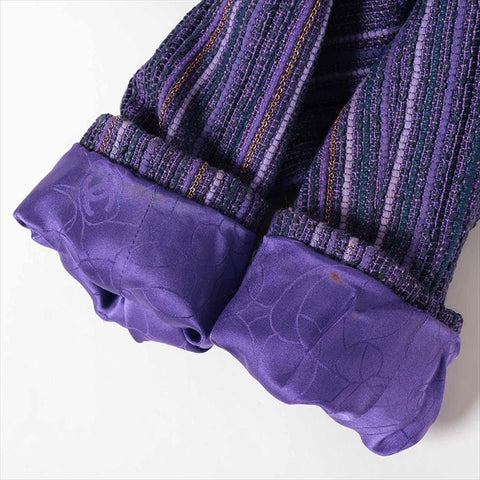 CHANEL COCO Button 01P Cotton x Wool Tailored Jacket P17349V09830 Size:42 Jacket purple WS15033