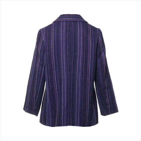 CHANEL COCO Button 01P Cotton x Wool Tailored Jacket P17349V09830 Size:42 Jacket purple WS15033