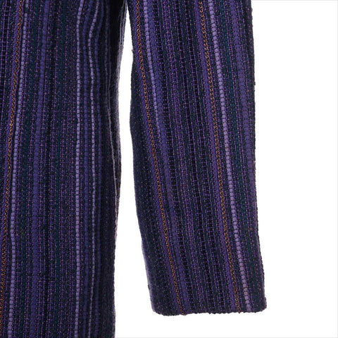 CHANEL COCO Button 01P Cotton x Wool Tailored Jacket P17349V09830 Size:42 Jacket purple WS15033