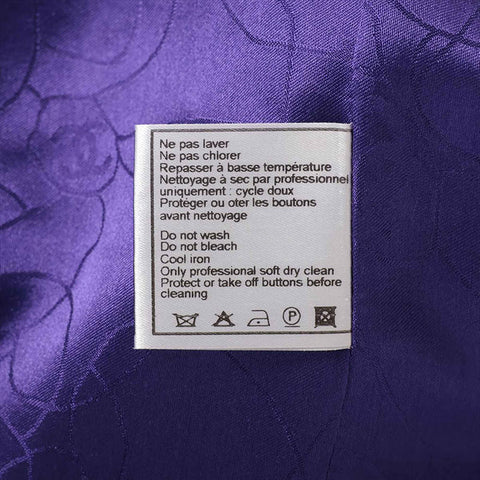 CHANEL COCO Button 01P Cotton x Wool Tailored Jacket P17349V09830 Size:42 Jacket purple WS15033