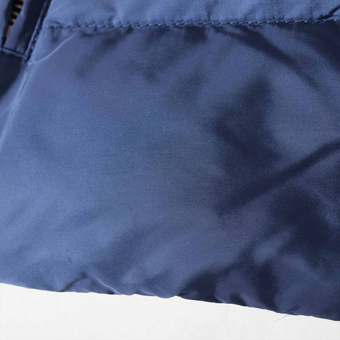 PRADA Triangle logo 18AW nylon down jacket 29X544 detachable hood Size:42 Jacket Navy WS15037