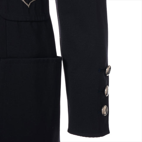 CHANEL COCO Button Patch Size:38 Jacket black WS15038