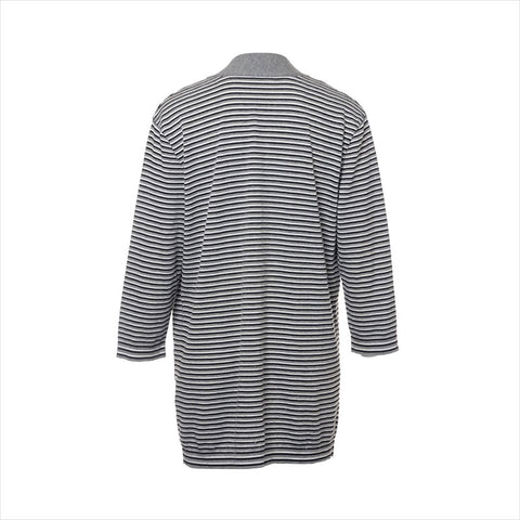 CHANEL COCO Button 07P Cotton x cashmere P30929K00459 Border Size:34 cardigan Gray x white WS15042