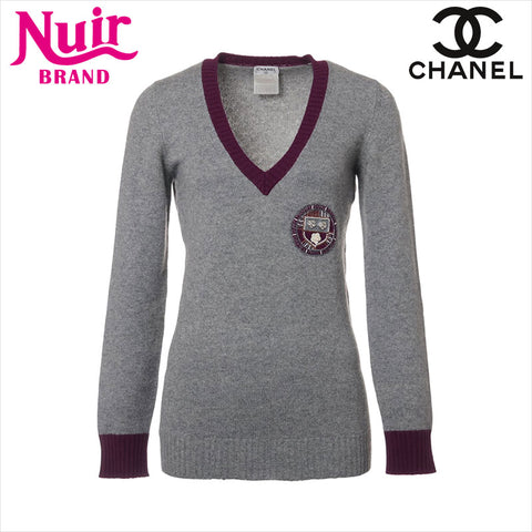 CHANEL 07A cashmere  P31851K00569 Size:34 knit gray WS15043