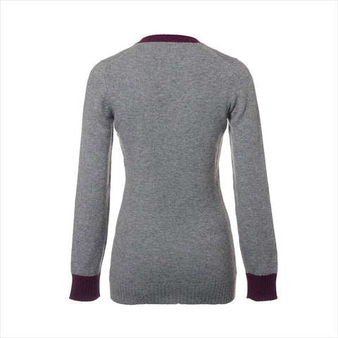 CHANEL 07A cashmere P31851K00569 Size:34 knit gray WS15043