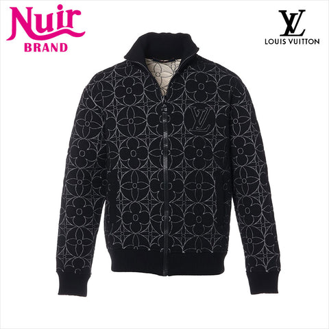 LOUIS VUITTON 21Stainless Steel Cotton x Nylon RM211M Monogram Flower Blouson Size:M Jacket black WS15047