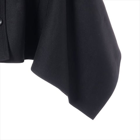 LOUIS VUITTON Wool x Angora FFC058UGC Monogram Size:36 poncho wool black WS15050