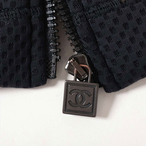 CHANEL Sports COCO Mark 07P Cotton x Nylon P30755W03927 Cropped Size:38 No color jacket Gold x Black WS15052