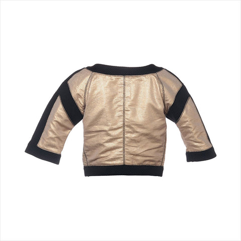 CHANEL Sports COCO Mark 07P Cotton x Nylon P30755W03927 Cropped Size:38 No color jacket Gold x Black WS15052