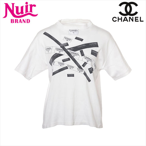 シャネル CHANEL 07612 ロゴテープ 半袖Ｔシャツ ホワイト WS15055