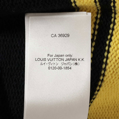 LOUIS VUITTON 22Stainless Steel Wool x cashmere RM221 Size:S knit Black x yellow WS15057