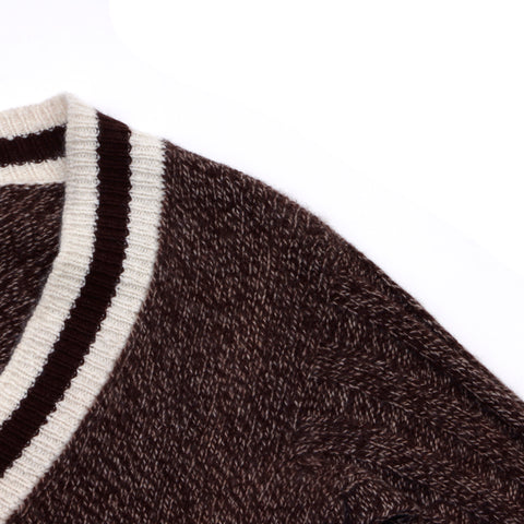 Chanel Chanel Pullover Coco Mark Strickbraun WS1505